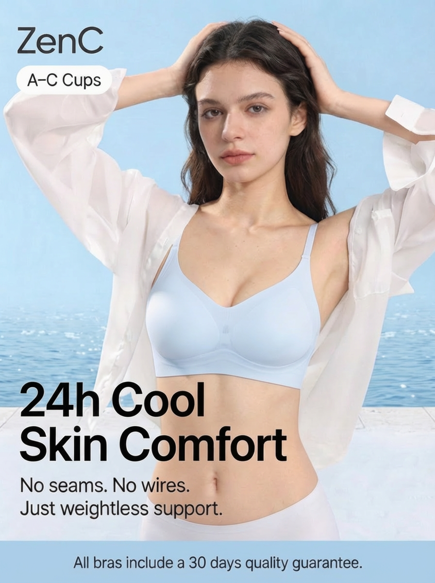 ZenC Cooling Seamless Bra – Nude‑Feel Soft Support