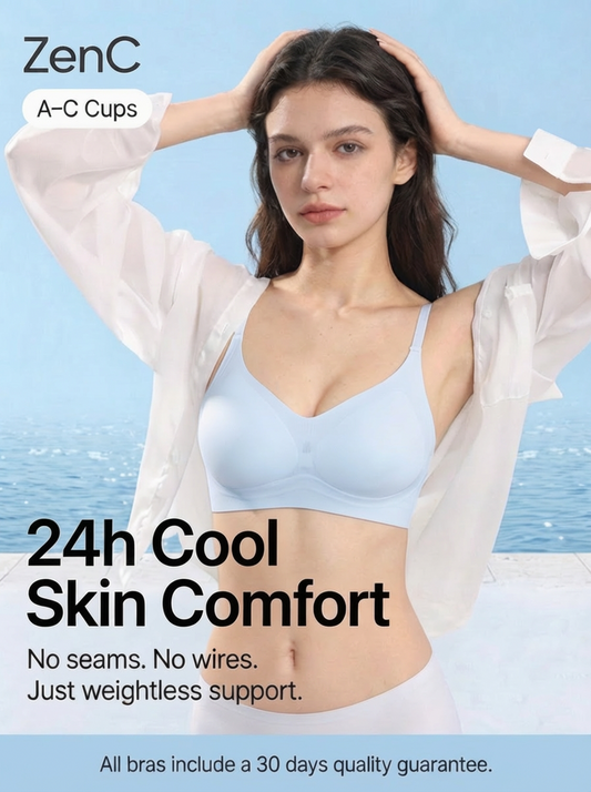 ZenC Cooling Seamless Bra – Nude‑Feel Soft Support